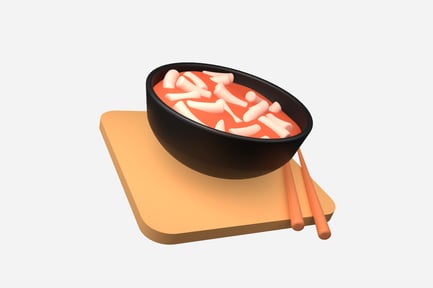 Preview: Tteokbokki 3D Illustration