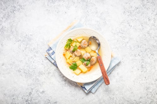 Preview: Chicken meatballs soup