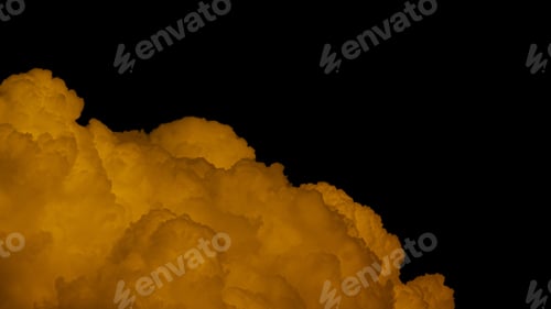 Preview: Closeup of cumulus clouds with a dark background