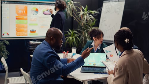 Preview: Diverse team of specialists developing corporate communications strategies