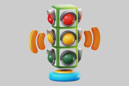 Preview: Connected traffic lights signal icon