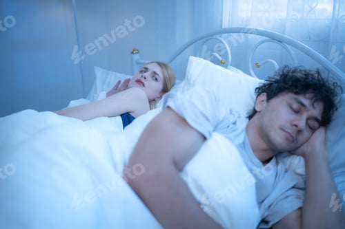 Preview: A husband and wife with their bitter feelings towards each other on bed in the night of the day