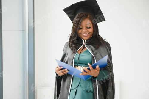 Preview: portrait of Beautiful African-American graduate