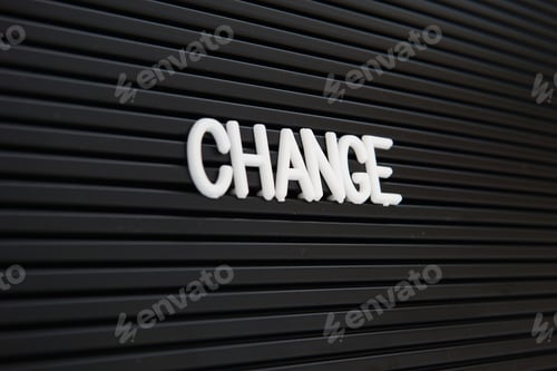 Preview: Change word on black background