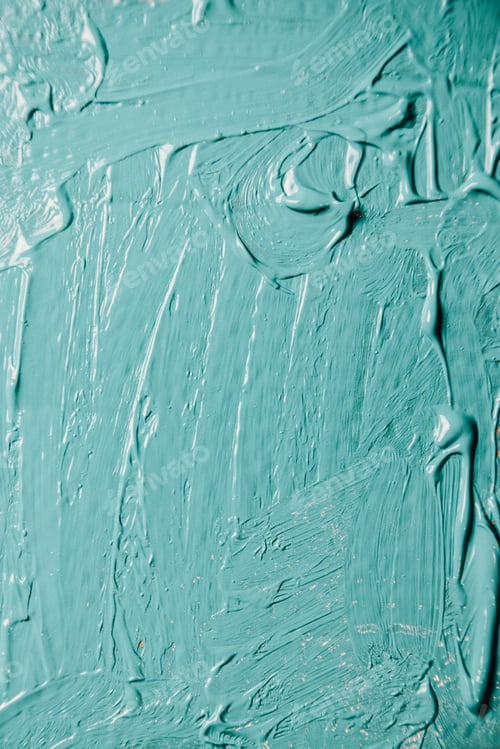 Preview: Abstract Teal Paint Texture Close-up