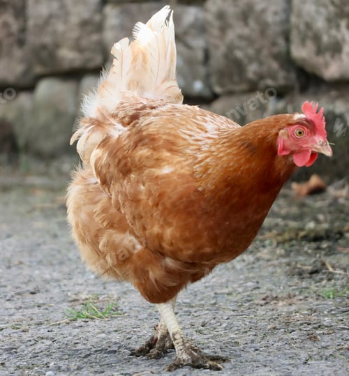 Preview: An egg laying hen walking