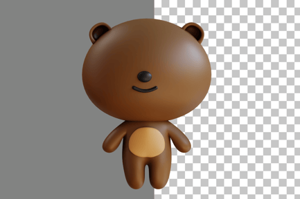 Preview: Cute Teddy 3D Illustration