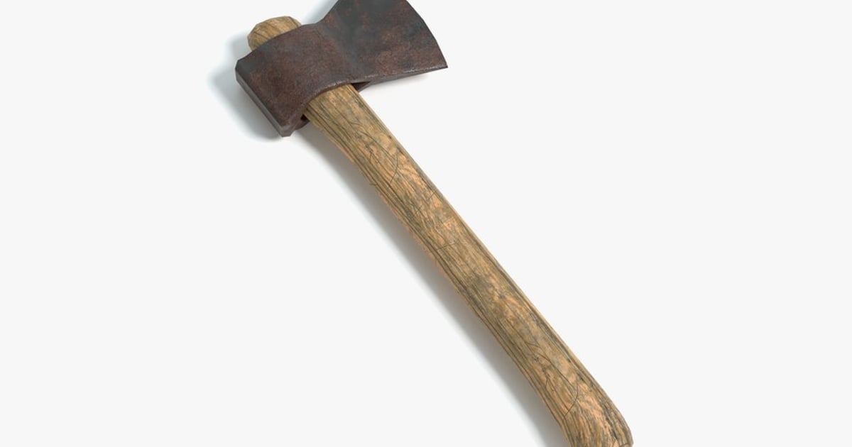 Worn Rustic Axe 3D, Incl. axe & bushcraft - Envato