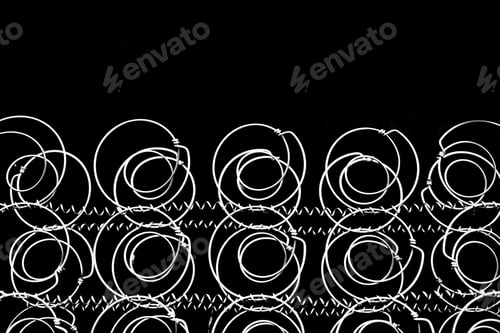 Preview: Block springs for mattresses isolated on black background.