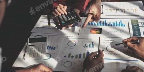 Preview: Business financial, accountant discussing with partner are meeting to audit finance planning sales t