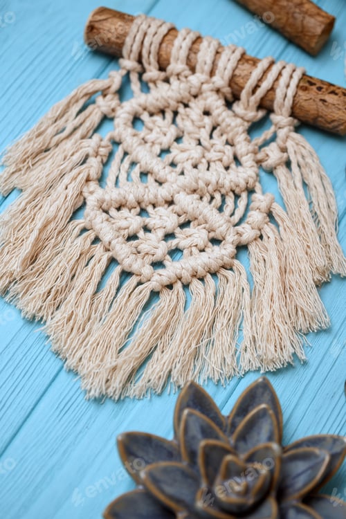 Preview: creation of a panel from macrame