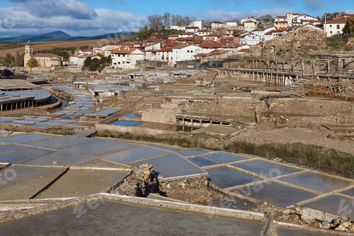Preview: Antique salt platforms in Basque Country. Salinas de Anana. Spain