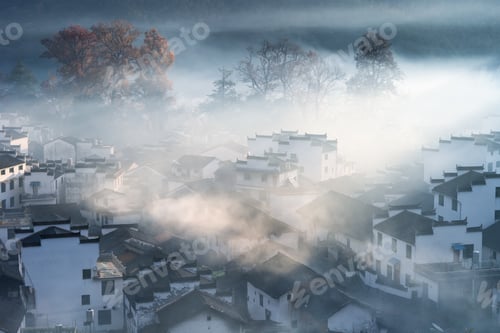 Preview: wuyuan shicheng village in autumn