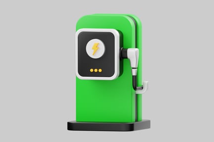 Preview: Green electric vehicle charging station