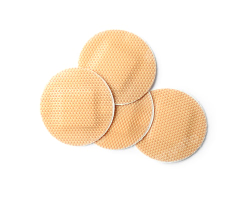 Preview: Medical sticking plasters isolated on white. First aid item