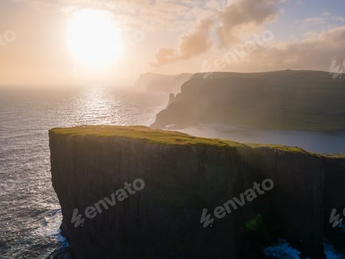 Preview: View from Trælanípa Trail Cliff, Faroe Islands