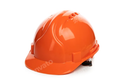 Preview: Orange Construction Hard Hat Isolated on White Background