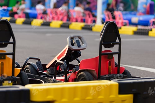 Preview: Go-kart race day. Drivers prepare as go kart machines are positioned