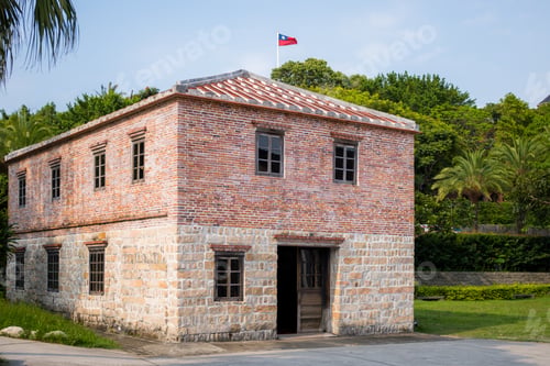 Preview: Traditional red brick building in Tamsui of Taiwan