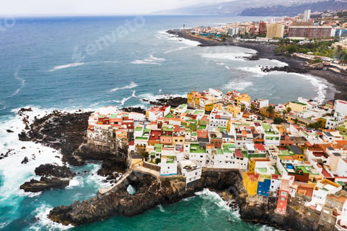 Preview: Top view of the town of Punta Brava near the town of Puerto de la Cruz on the island of Tenerife