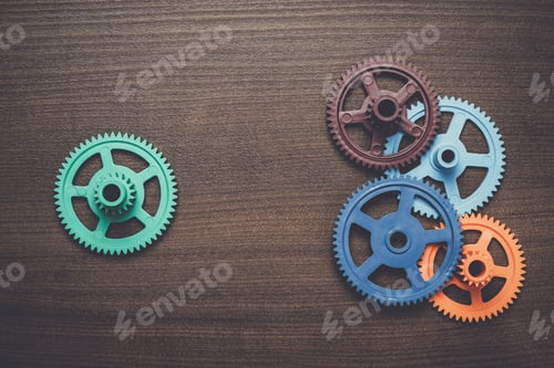 Preview: system escape concept on the wooden background
