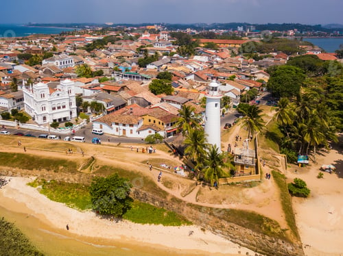 Preview: Galle Dutch Fort. Galle Fort, Sri Lanka, aerial view