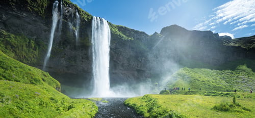 Preview: Seljalandsfoss waterfall in Iceland in Summer