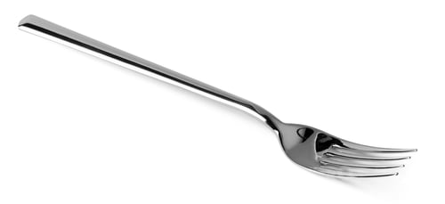 Preview: Silver dining fork isolated on white background