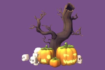 Preview: Halloween Pumpkin & Tree Set - Proto Series