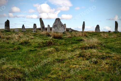 Preview: Beautiful shot of standing stones in Scotland