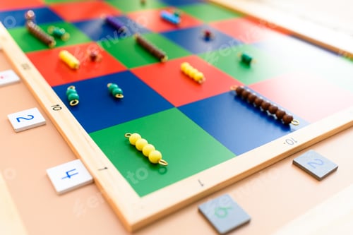 Preview: This Checker Board is used for short and long multiplications in montessori schools.