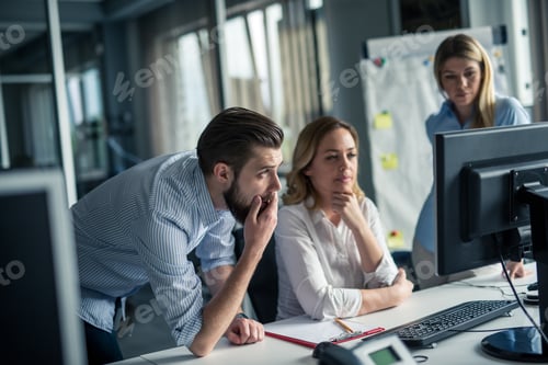 Preview: Brainstorming session in an office