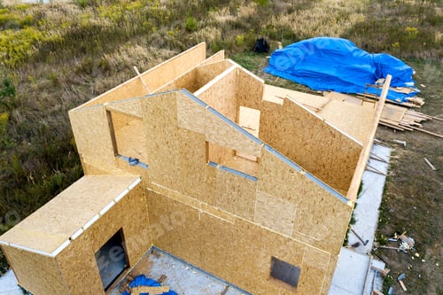 Preview: Construction of new and modern modular house.