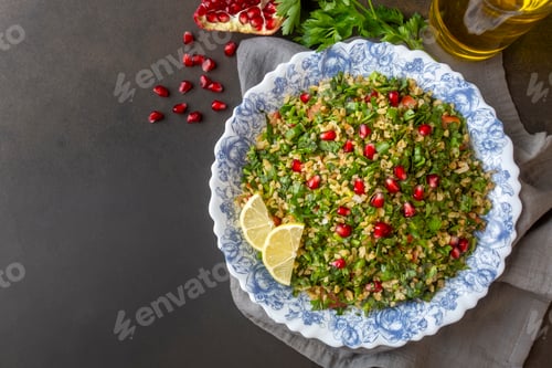 Preview: Tabbouleh salad is a traditional middle eastern or arab dish.