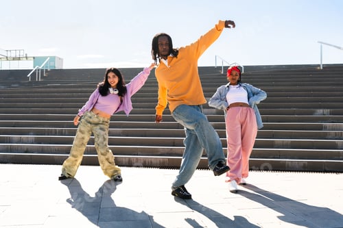 Preview: Young group of multiethnic hip-hop dancers dancing