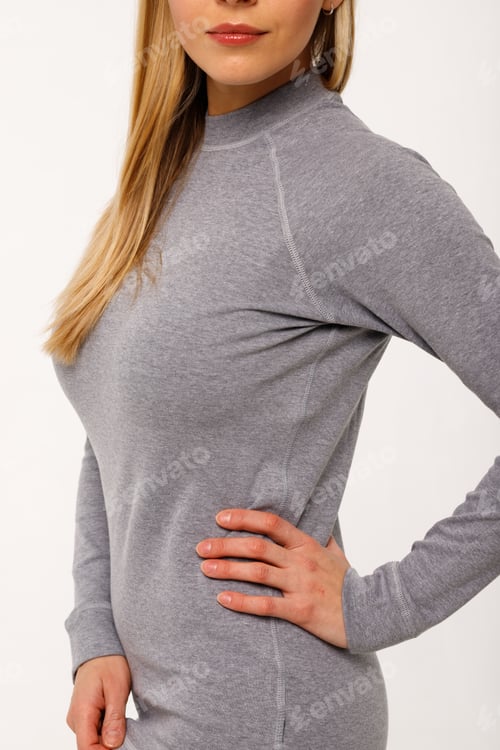 Preview: Sporty blonde girl in thermal clothing for women