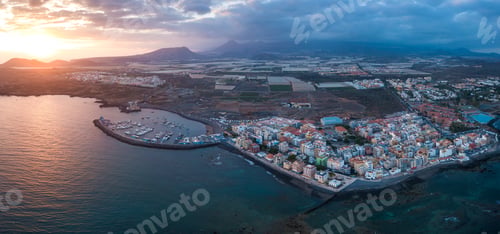 Preview: View from the height of the city on the Atlantic coast. Tenerife