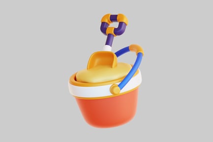 Preview: Colorful Children's Bucket and Shovel Set