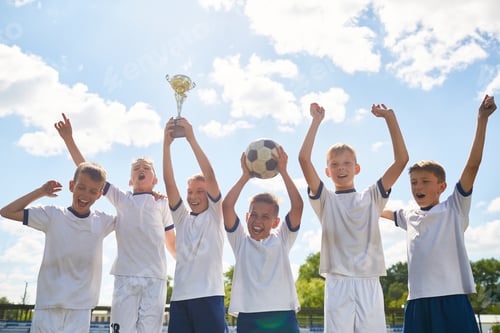 Preview: Boys Football Team Winning Champions Cup