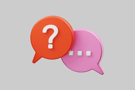 Preview: Dialogue question pink speech bubble