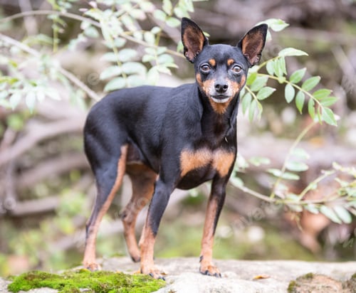 Preview: miniature pinscher in nature