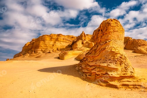 Preview: Desert landscape view in Wadi Hitan national park, Egypt