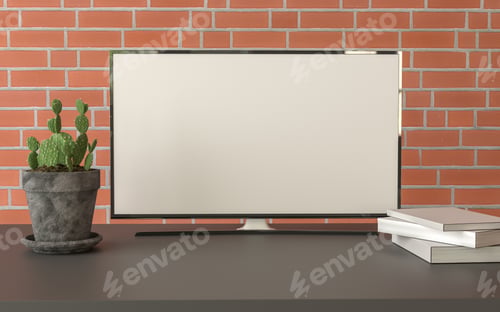 Preview: Office room with furniture and desktop computer