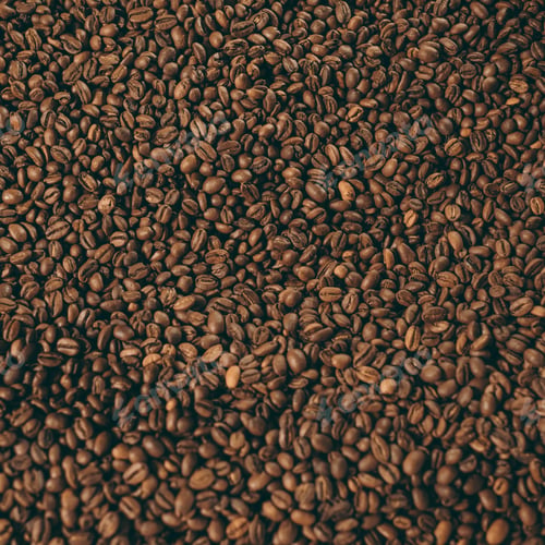 Preview: full frame of heap of roasted coffee beans