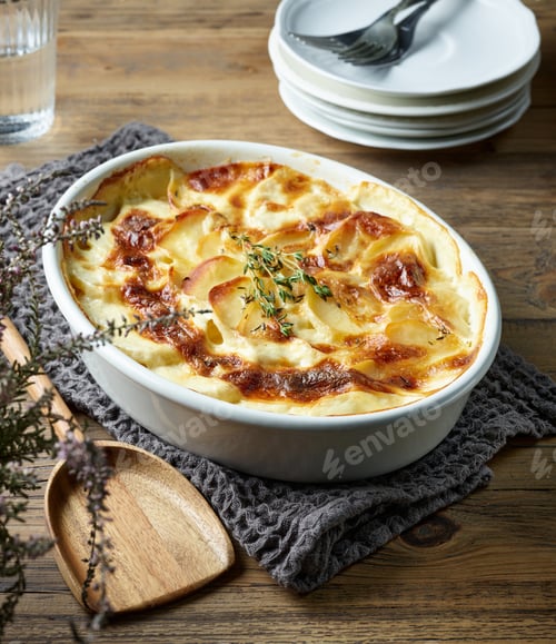 Vista previa: bowl of potato gratin