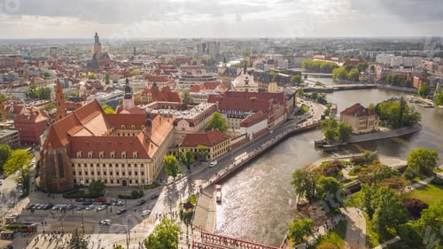 Preview: Aerial view of Wroclaw