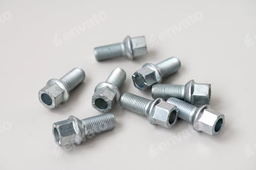 Preview: The wheel bolt is on the table. New metal wheel bolt