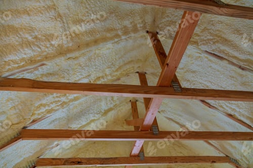 Preview: Insulation insulation of a new building with foam wall of an apartment building