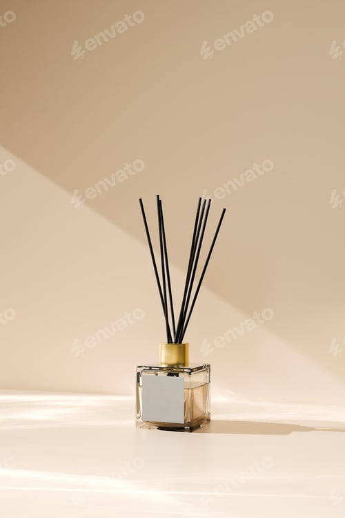 Preview: Refreshing Air Diffuser Set with Sticks, Home Decor and Office Decor, 3d render