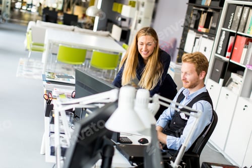 Preview: Young business people in the room